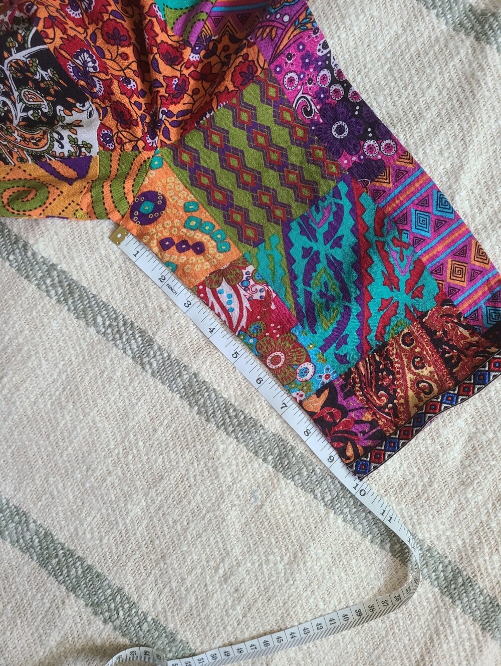 Colorful Patchwork Open Front Jacket - Picture 11 of 12